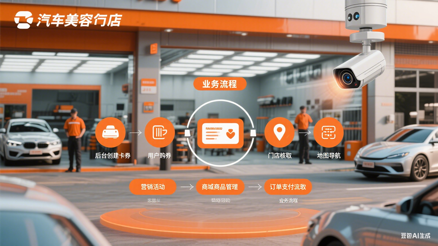 汽车美容服务 SaaS 系统 + 电商平台
